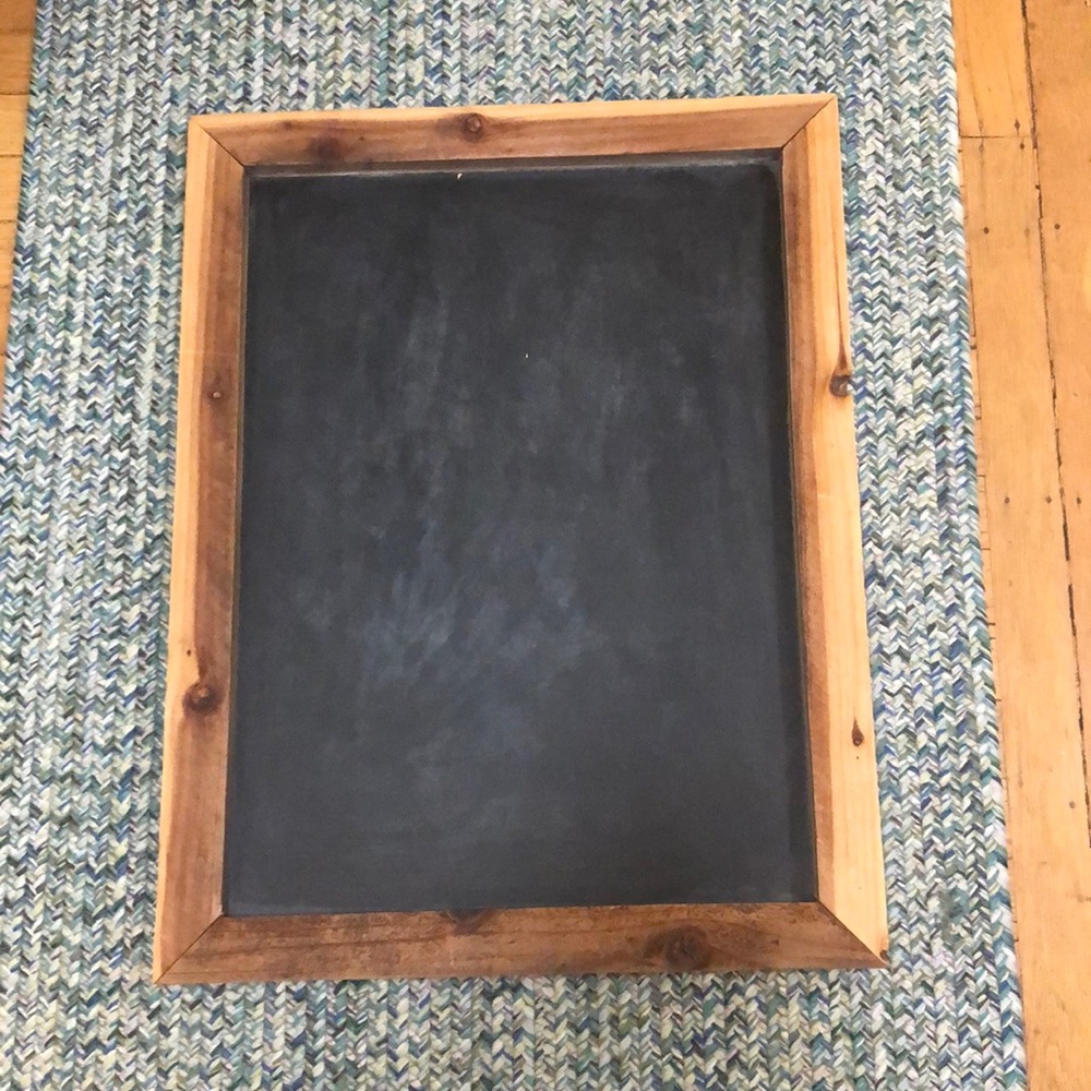 Chalkboard w/ distressed wood frame